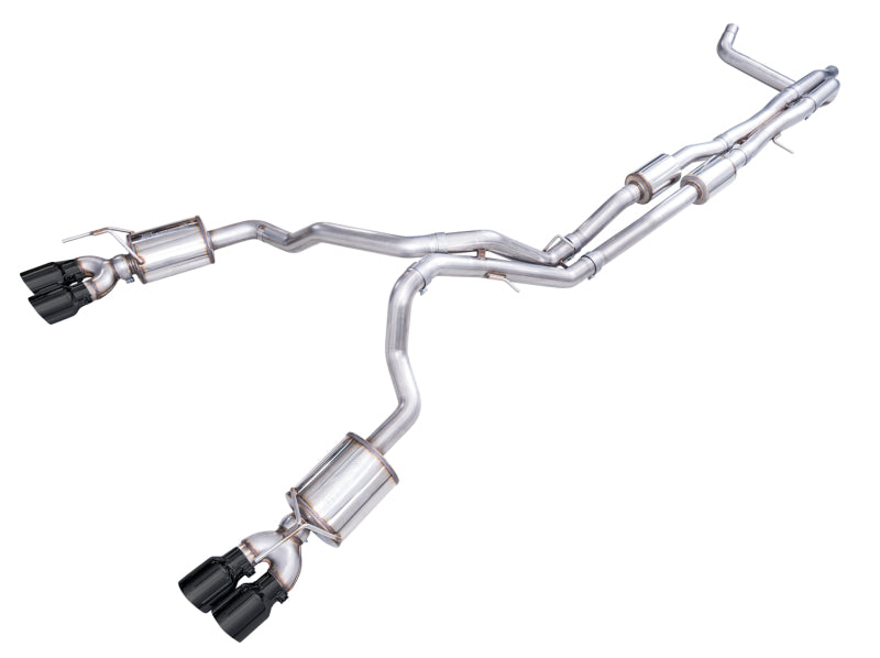 AWE 2021+ Chevy Tahoe/GM Yukon 6.2L 0FG Edition Cat Back Exhaust - Quad Diamond Black Tips - 3015-43121
