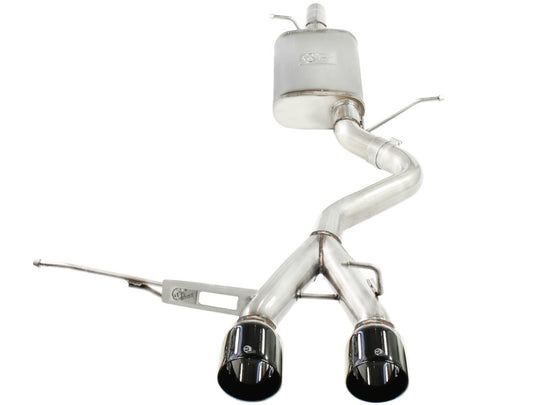 aFe MACHForce XP Exhaust 304SS Cat-Back w/ Black Tips 2008 VW Golf R32 V5 3.2L - 49-36408-B