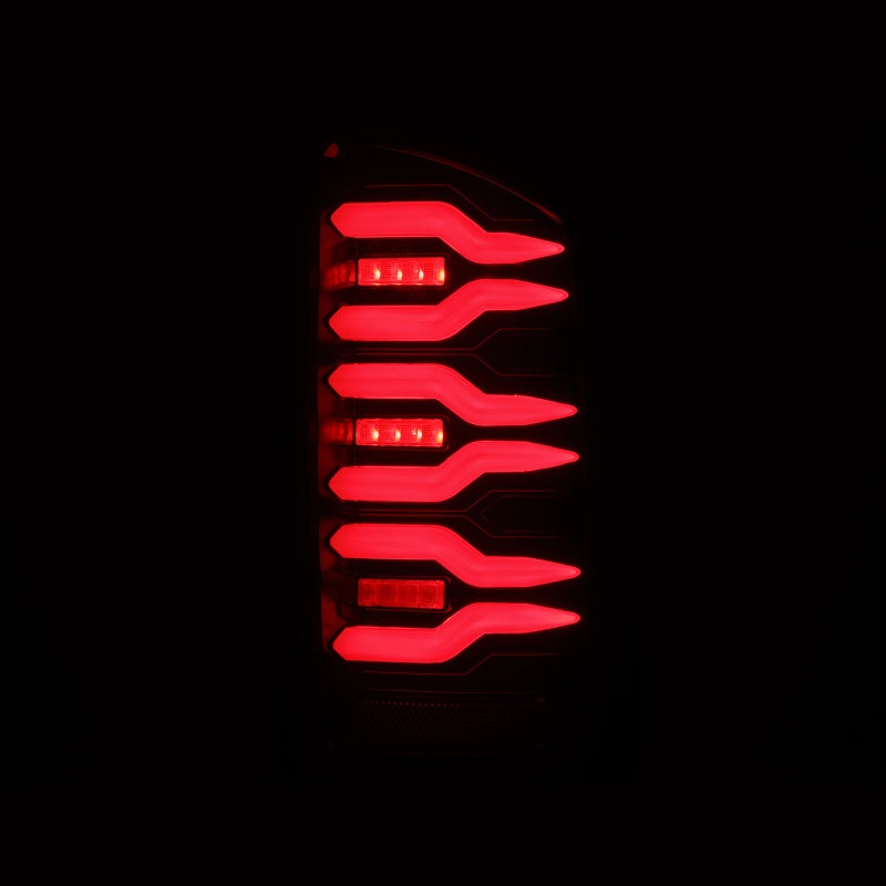 AlphaRex 07-08 Dodge Ram1500/07-09 Dodge Ram 2500+3500 Luxx-Series LED Tail Lights(Pair) Black/Red - 641060