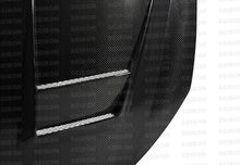 Load image into Gallery viewer, Seibon 10-11 VW Golf GTI 5K/MK6 DV Carbon Fiber Hood w/ Shaved Emblem - HD1011VWGTIB-DV