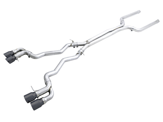 AWE Tuning 18-19 BMW M5 (F90) 4.4T AWD Cat-Back Exhaust - Track Edition (Diamond Black Tips) - 3020-43078