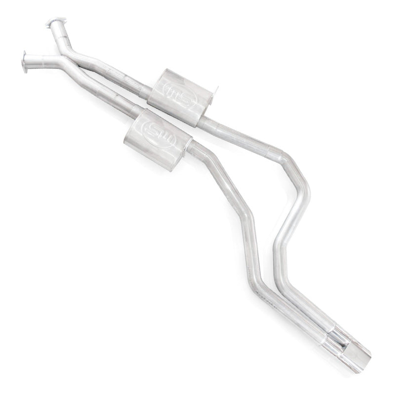 Stainless Works 2004 GTO 3in Catback Chambered Mufflers X-Pipe Slash Cut Tips - GTOTOLTMDT