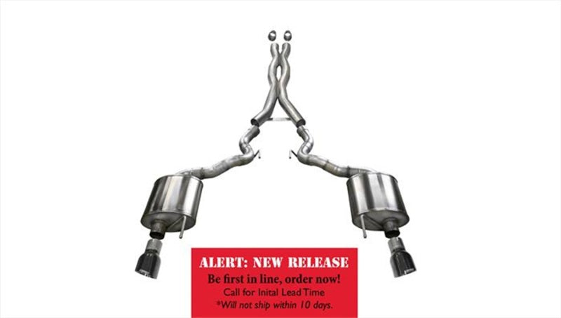 Corsa 2015-2017 Ford Mustang GT Convertible 5.0L V8 Black Sport Cat-Back Dual Rear Exit - 14341BLK