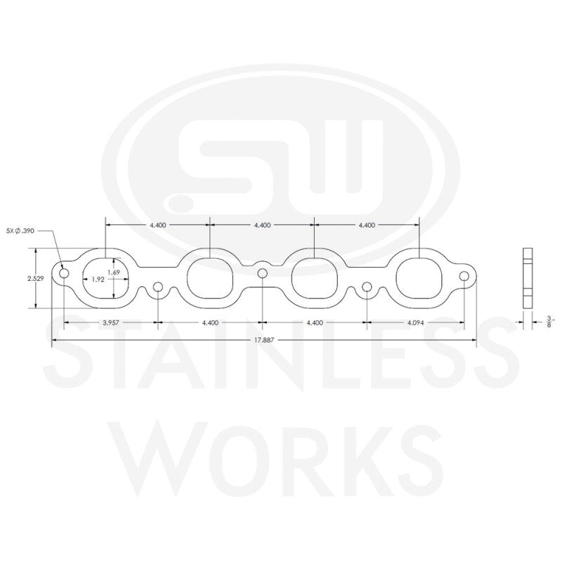Stainless Works 2014+ Chevrolet LT1/LT4 Port Matched Header 304SS Exhaust Flanges 1-7/8in Primaries - HFLT1_188