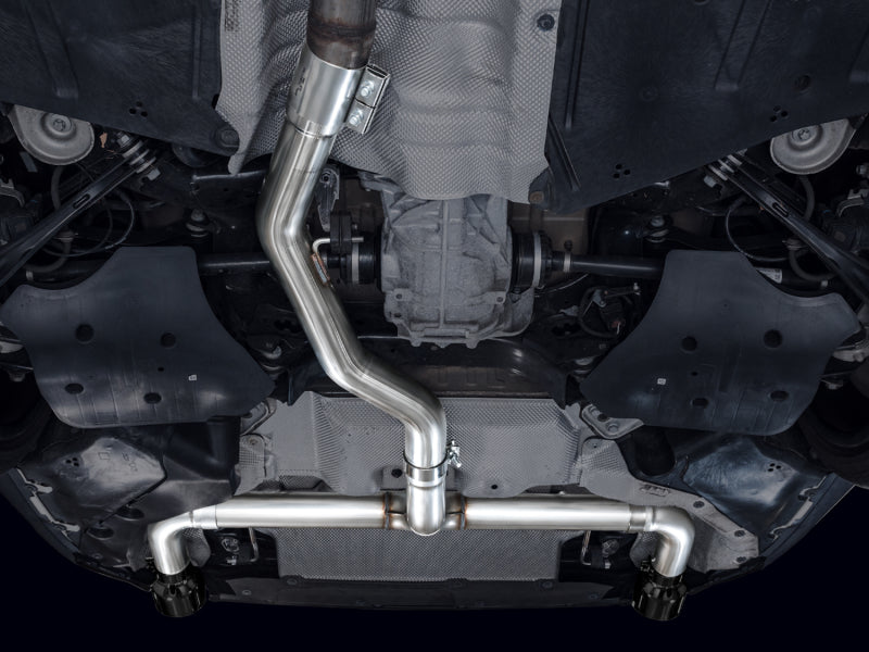 AWE Tuning 19-23 BMW 330i / 21-23 BMW 430i Base G2X Track Edition Axle-Back Exhaust - Diamond Black - 3020-33429