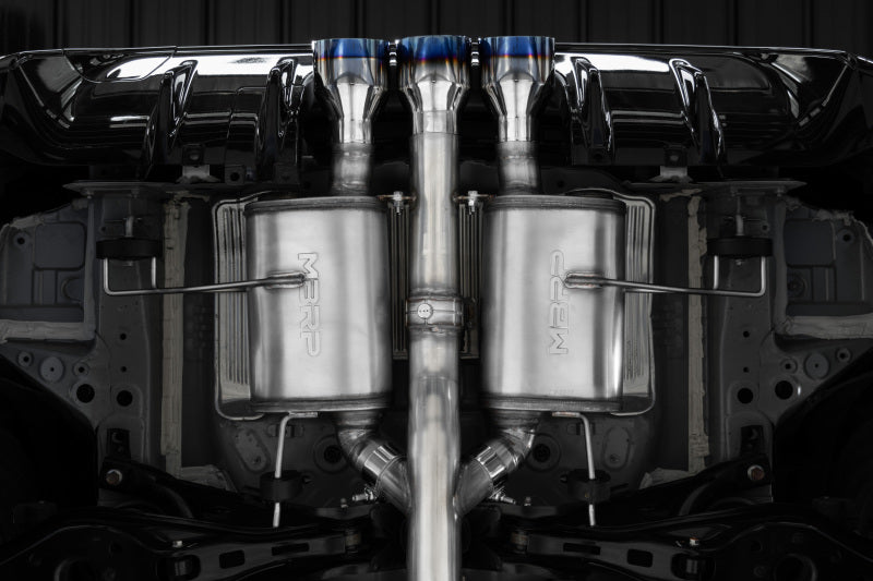 MBRP 23-24 Honda Civic Type R 2.0L T304 SS 3in Cat-Back Exhaust Triple Center Outlet w/ Burnt Tips - S49023BE