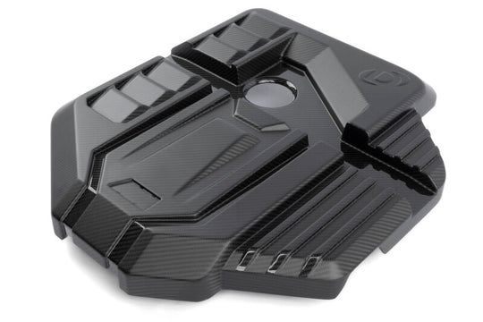 Dinan 21-27 BMW M2/M3/M4 (G80/G82/G87) Matte Carbon Fiber Engine Cover w/Gloss Accents - D590-0005-B