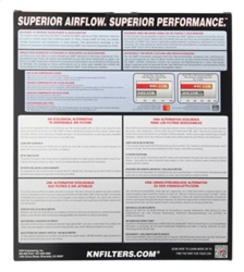 K&N Replacement Panel Air Filter for 2015 Hyundai Genesis Sedan 3.8L V6 - 33-5019