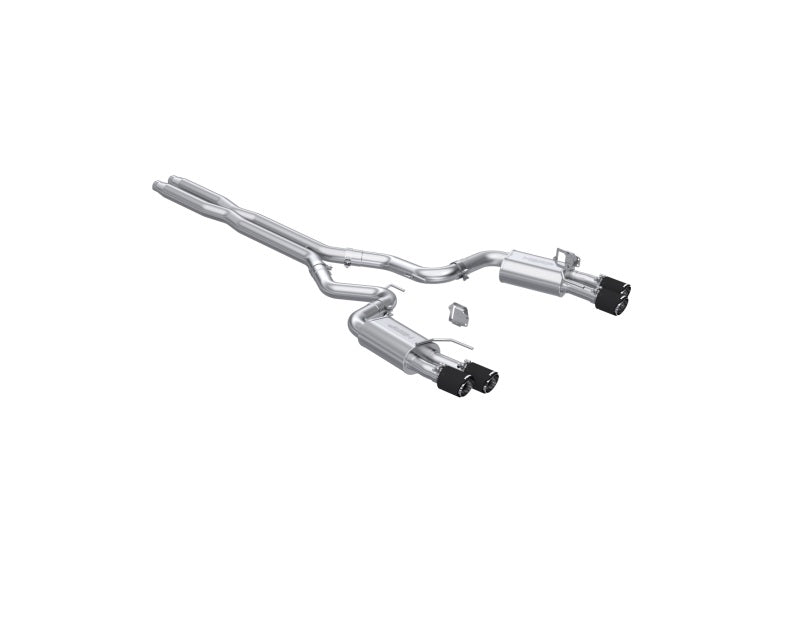 MBRP 2024+ Ford Mustang GT Armor Pro 3in Steet Profile Catback Exhaust - Carbon Fiber Tips - S72803CF