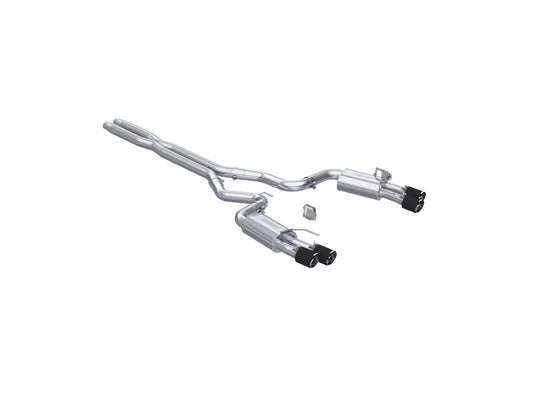 MBRP 2024+ Ford Mustang GT Armor Pro 3in Steet Profile Catback Exhaust - Carbon Fiber Tips - S72803CF
