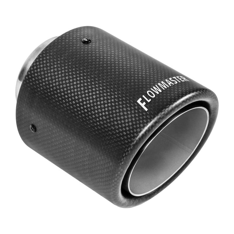 Flowmaster SS Tip 2.50in.IN X 4in.OD Carbon Fiber Weld - 15400