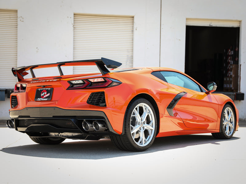 aFe MACH Force-Xp 2-1/2in 304SS Cat-Back 2020 Chevy Corvette (C8) 6.2L - Polished Tip - 49-34127-P