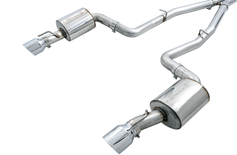 AWE Tuning 2017+ Dodge Charger 5.7L Touring Edition Exhaust - Non-Resonated - Chrome Silver Tips - 3020-32060