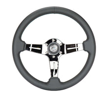 Load image into Gallery viewer, NRG Light Weight Gaming Steering Wheel - 350mm 3 Black Chrome Spokes Perforated Leather - ST-010BC-PR