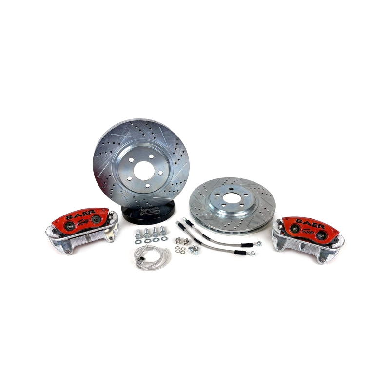 Baer Brakes 79-93 Ford Mustang w/ 94-04 SN95 Spindles 13in Classic Series Front Brake Kit - Red - 4261571R