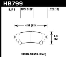 Load image into Gallery viewer, Hawk 14-16 Toyota Highlander HPS 5.0 Rear Brake Pads - HB799B.597
