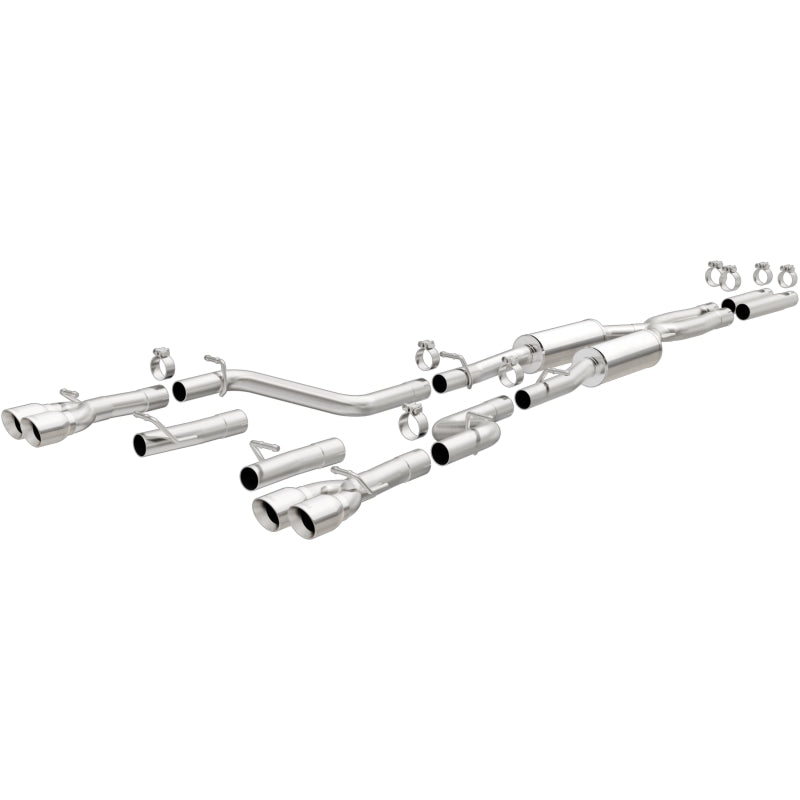 MagnaFlow Cat-Back, SS, 2.5in, Quad Split Rear 3.5in Tip 2015 Dodge Challenger 3.6L V6 - 19217