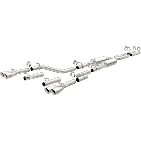 MagnaFlow Cat-Back, SS, 2.5in, Quad Split Rear 3.5in Tip 2015 Dodge Challenger 3.6L V6 - 19217