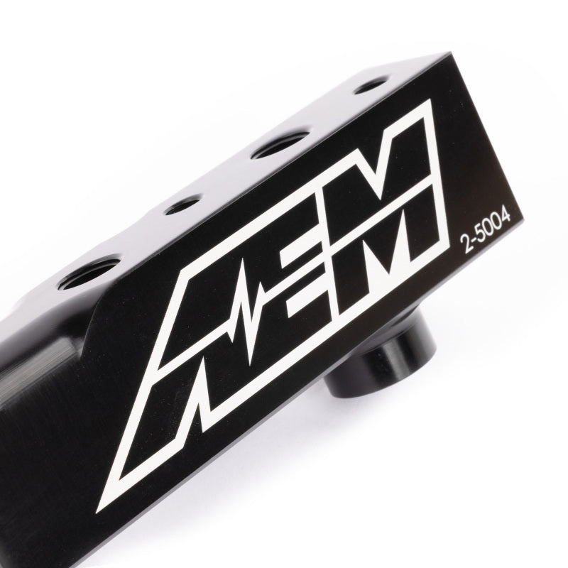 AEM 90-93 Accord DX/LX/SE/EX & 92-01 Prelude S/Si/Si VTEC Black Fuel Rail - 25-104BK