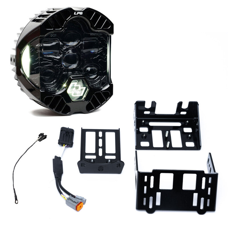 Baja Designs Harley D 18+ Softail DOT LP6 LED Headlight Kit DRL - White - 448325