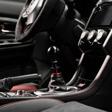 Load image into Gallery viewer, Cobb Subaru 6-Speed Weighted COBB Shift Knob - Black (Incl. Both Red + Blk Collars) - 213360-BK