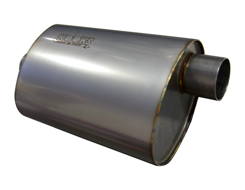 Kooks 2.5in. Oval Center/Offset Muffler 12in. Long Body Stainless Steel - MUF-009