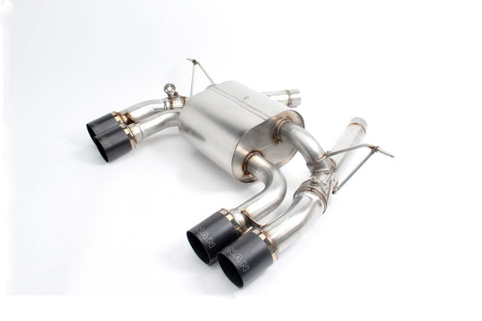 Dinan 15-20 BMW M3/M4 (F80/F82/F83) Free Flow Axleback Exhaust System - Black Tips - D660-0050-BLK