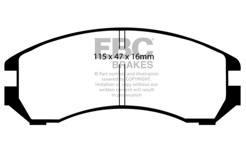EBC 86-87 Nissan Pulsar NX 1.6 SE Greenstuff Front Brake Pads - DP2665