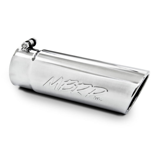 MBRP Universal Tip 4in O.D. Angled Rolled End 3.5in inlet 10 length - T5112