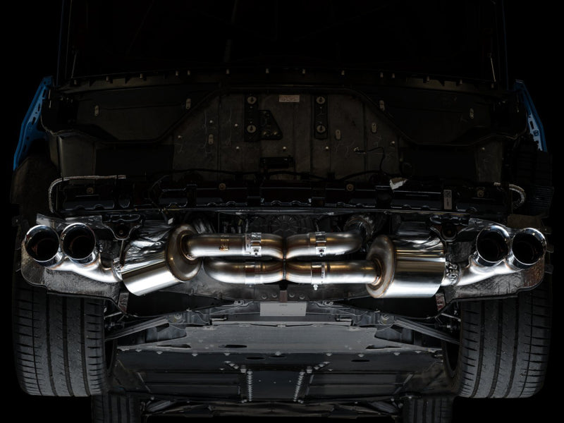 AWE Tuning 2020 Chevrolet Corvette (C8) Touring Edition Exhaust - Quad Chrome Silver Tips - 3015-42151