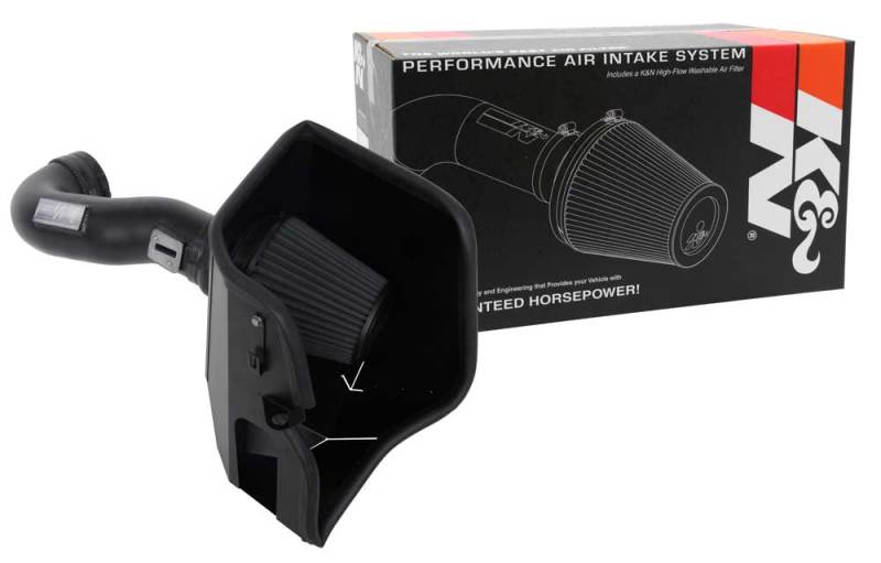 K&N 2019 Chevrolet Silverado 1500 5.3L V8 Black Performance Intake Kit - 71-3110