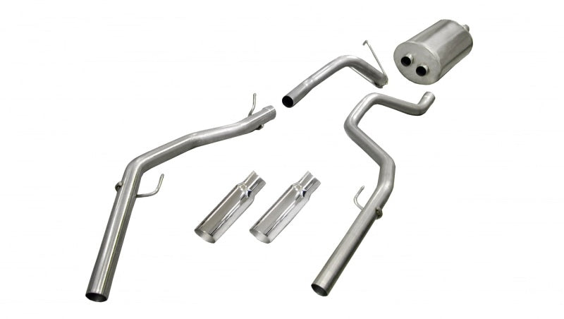 Corsa 2009-2019 -14 Dodge Ram Quad Cab/Short Bed 1500 4.7L V8 Polished Sport Cat-Back Exhaust - 24425