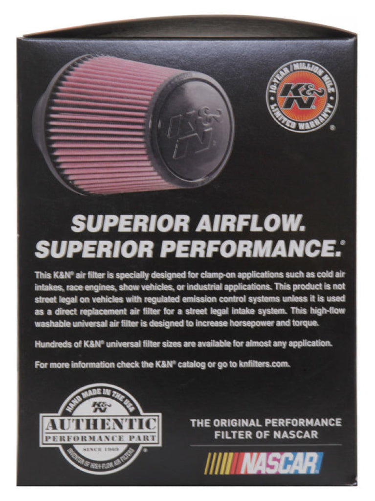 K&N Universal Air Filter (4in. Flange / 6in. Base OD / 4-5/8in. Top OD / 6in. Height) - RE-0850