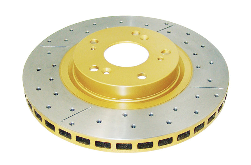 DBA 07-15 Acura CSX Type-S Front Street Series Drilled & Slotted Rotor w/Gold Hat - DBA2500X