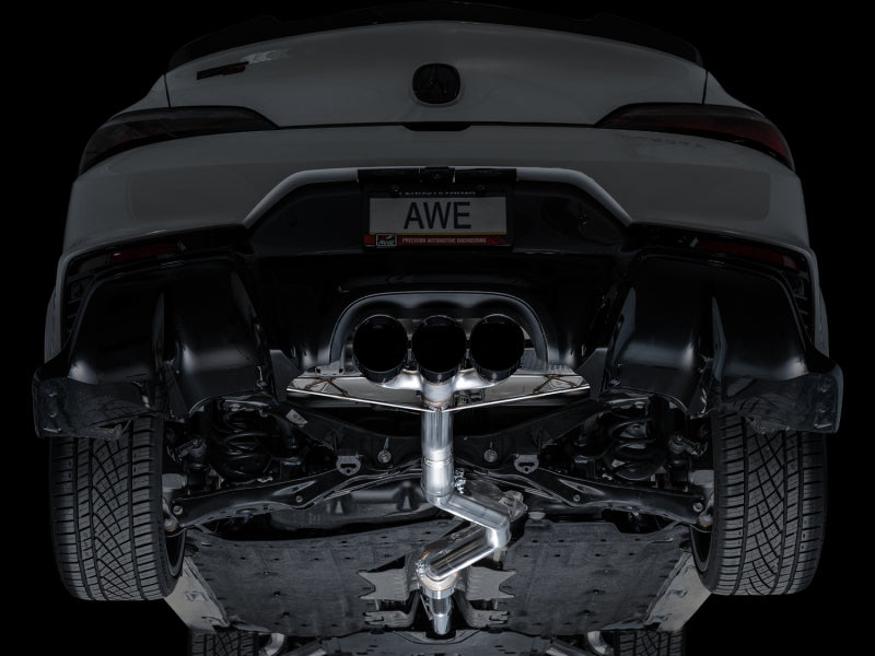 AWE Tuning 2024 Acura Integra Type S DE5 FWD Track Edition Exhaust w/ Triple Diamond Black Tips - 3020-53335