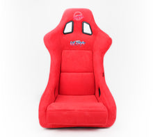 Load image into Gallery viewer, NRG FRP Bucket Seat ULTRA Edition - Large (Red Alcantara/Gold Glitter Back) - FRP-302RD-ULTRA