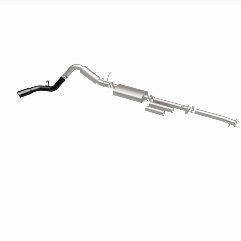 MagnaFlow 11-19 GM 2500/3500 6.0L 4in Single Passenger Side Rear Exit Cat-Back Exhaust w/Black Tips - 19376
