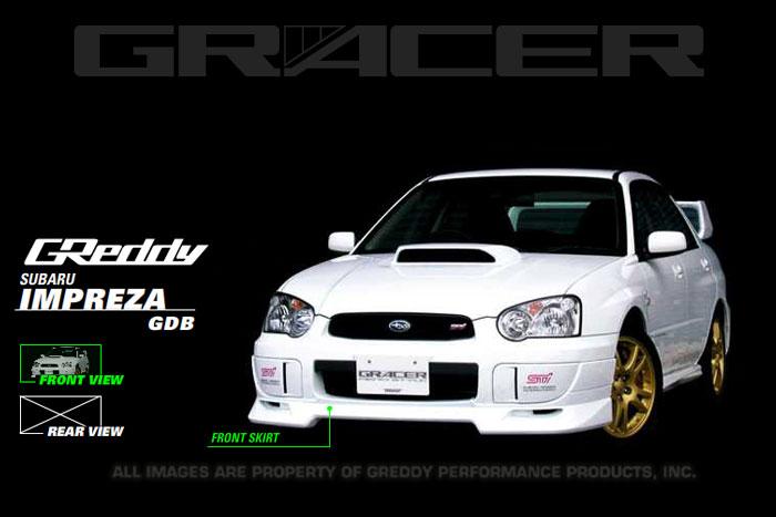 GReddy 04+ WRX &amp; STi Front Lip Spoiler - 17060023