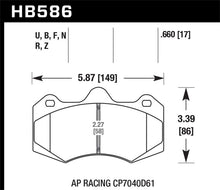 Load image into Gallery viewer, Hawk AP Racing CP7040 HP Plus Street Brake Pads - HB586N.660
