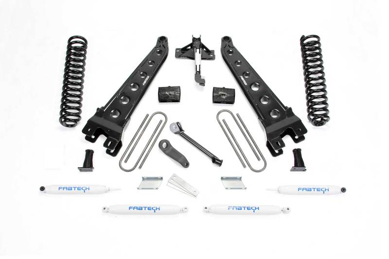 Fabtech 17-21 Ford F250/F350 4WD Diesel 4in Rad Arm Sys w/Coils & Perf Shks - K2215
