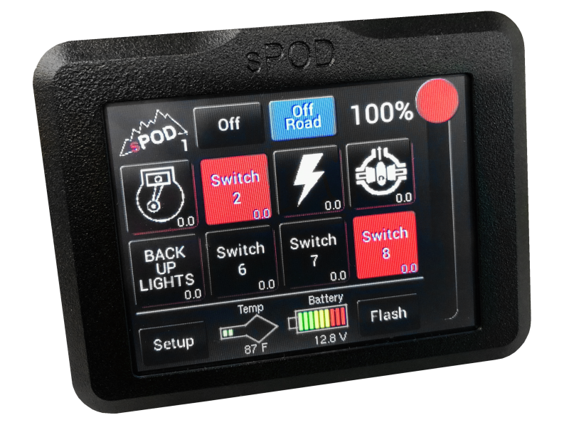 sPOD 8 Circuit Systems Add-On Touchscreen - 860800