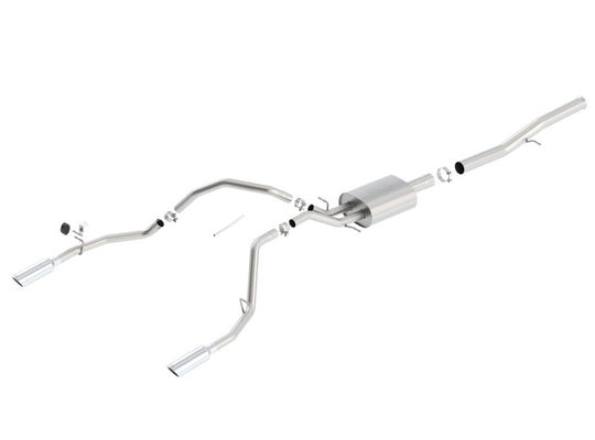 Borla 14 Silv/Sierra 1500 EC Std/CC Short 143.5in WB ATAK Single Split Rear Exit Cat-Back Exhaust - 140572