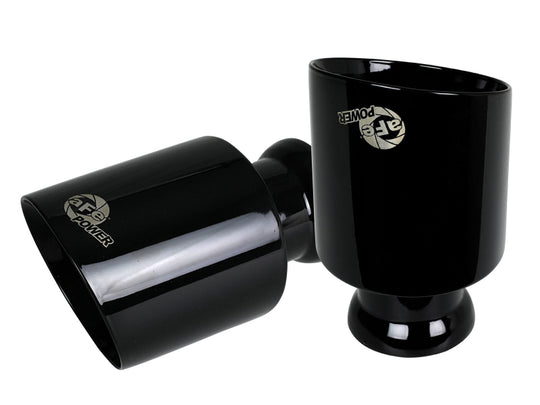 aFe MACH Force-XP 4-1/2in Black OE Replacement Exhaust Tips - 15-19 Dodge Charger/Hellcat - 49C32068-B
