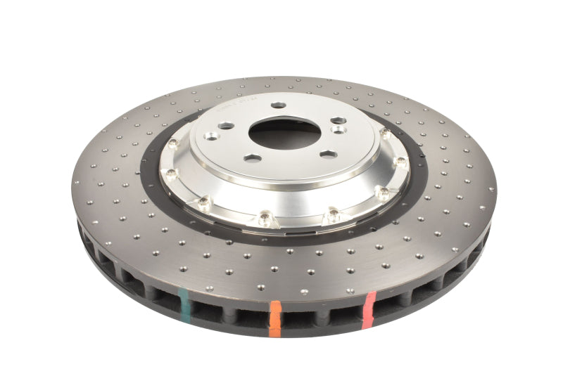DBA 16-21 Mercedes-Benz C63 S AMG 5000 Series Drilled & Dimpled Front Brake Rotor w/Anodized Hat - DBA53884SLVXD