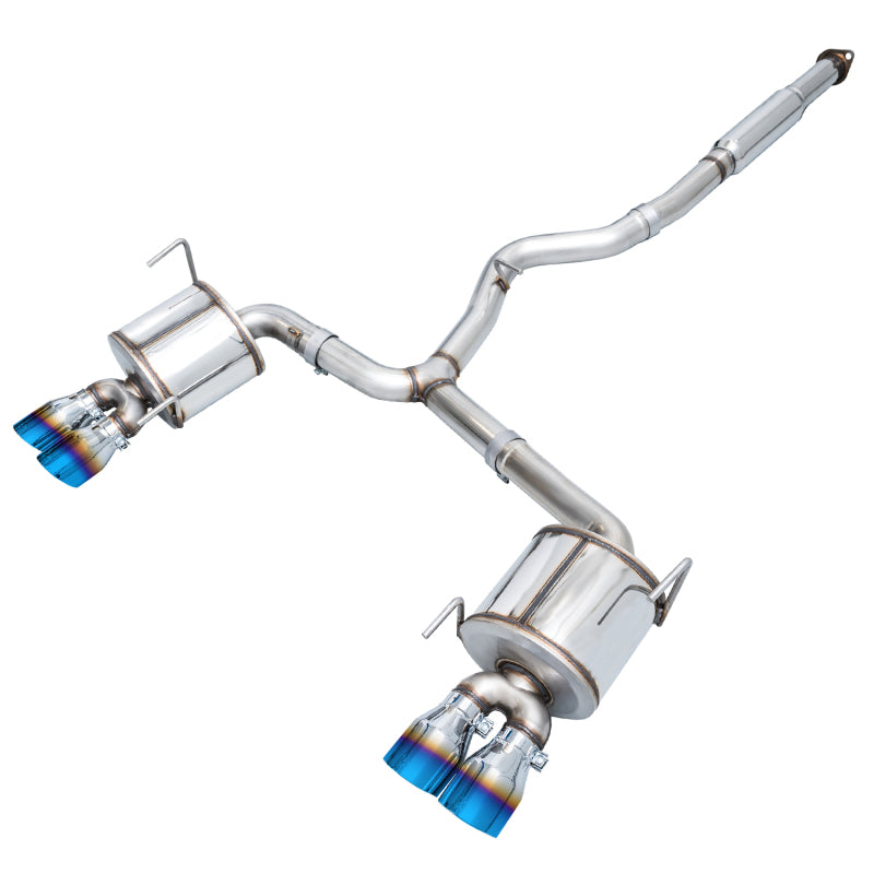 AWE Tuning 12-14 Subaru WRX STI Touring Edition Exhaust - Vapor Blue Quad Tips - 3015-49112