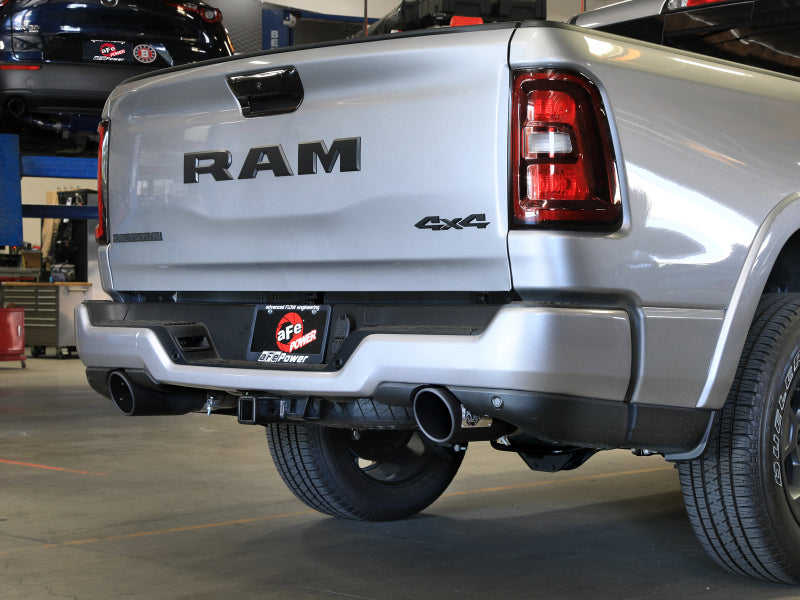 aFe Vulcan Series Cat-Back Exhaust System RAM 1500 2025 V6-3.0L (tt)- Black Tips - 49-32088-B