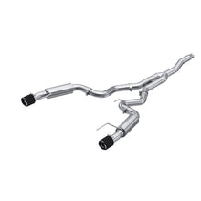 Load image into Gallery viewer, MBRP 19-22 Ford Mustang 2.3 EcoBoost 3in Cat-Back Dual Split Rear w/4.5in Carbon Fiber Tips (Race) - S72753CF