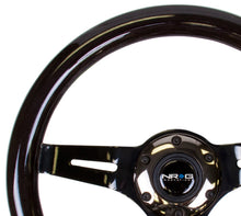 Load image into Gallery viewer, NRG Classic Wood Grain Steering Wheel (310mm) Black w/Black Chrome 3-Spoke Center - ST-310BK-BK