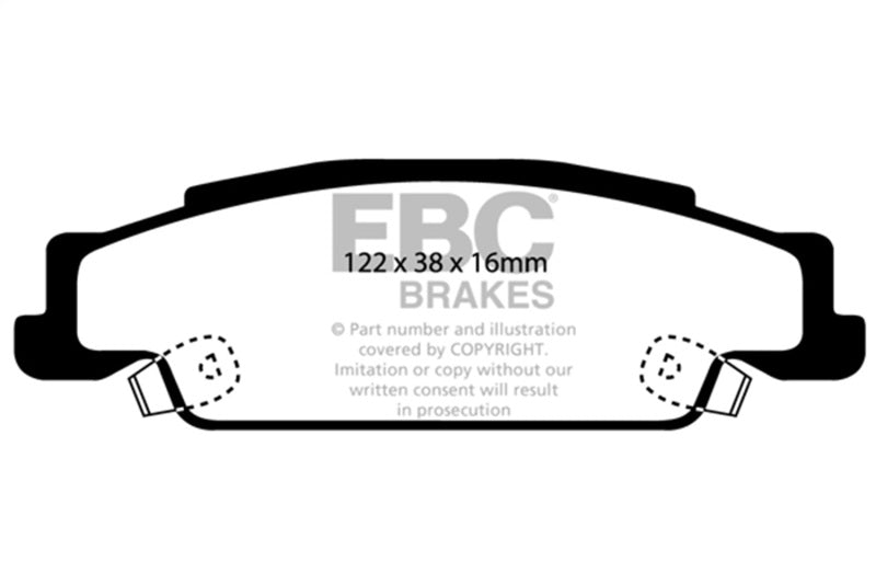 EBC 02-05 Cadillac CTS 2.6 Ultimax2 Rear Brake Pads - UD922