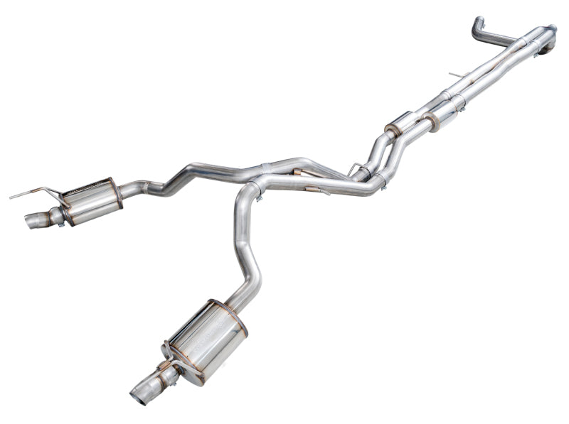 AWE Tuning 2021+ Cadillac Escalade 6.2L ESV 0FG Dual Exit Exhaust System (Reuses OE Tips) - 3015-31222